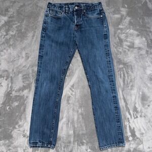 Outerknown SEA Jeans Denim Men 30 Blue Button Fly Organic Cotton Sustainable